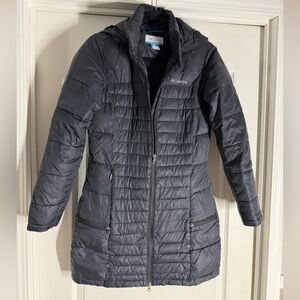 Columbia Women's Heavenly Mid-Length Hooded Jacket Black XS